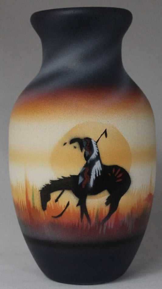 ETS1 End of the Trail 3 1/2 x 6 Bud Vase