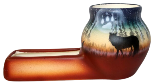 WSDC Woodland Shadows - Wolf 7 1/2 x 3 1/2 Desk Caddy