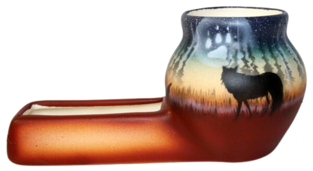 WSDC Woodland Shadows - Wolf 7 1/2 x 3 1/2 Desk Caddy
