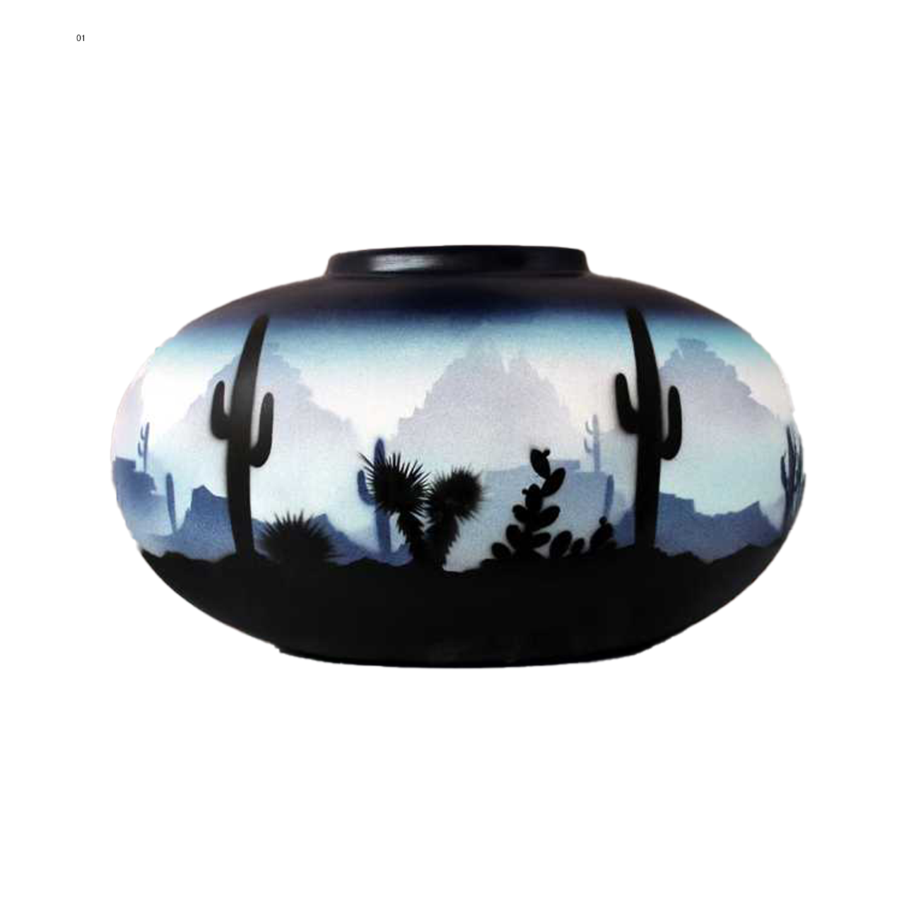 44142 Blue Sonora Desert  16 1/2 x 10 1/2 Pillow Vase