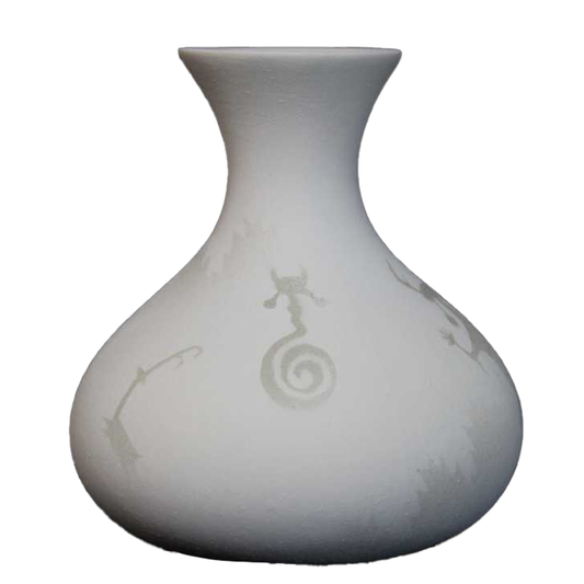 30135 Ancient Shadows  3 1/2 x 4 1/2 Ball Vase