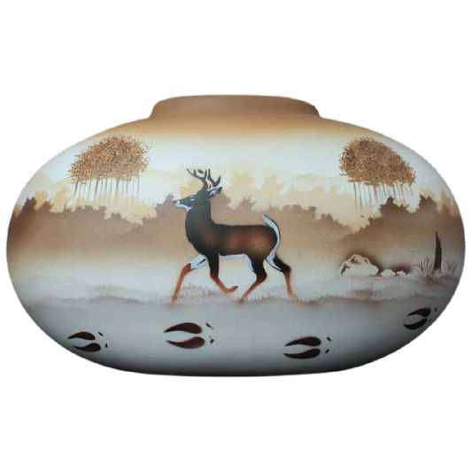 66142 Back Country Tracks Deer 16 1/2 x 10 1/2 Pillow Vase