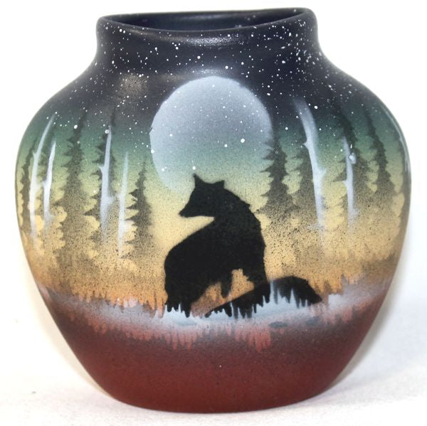 39141 Woodland Shadows - Bear 3 x 3 Pillow Vase