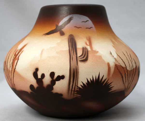 46057 Brown Sonora Desert  7 1/2 x 6 Bowl