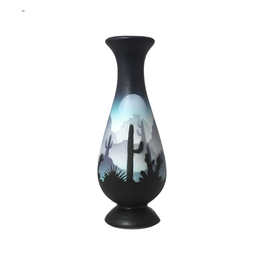 44078 Blue Sonora Desert  2 1/2 x 6 Bud Vase