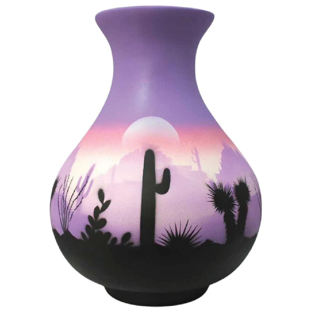 45136 Purple Sonora Desert  10 1/2 x 14 1/2 Vase