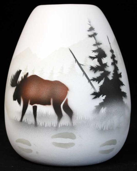 60015 High Country Tracks Moose 4 x 5 1/2 Vase