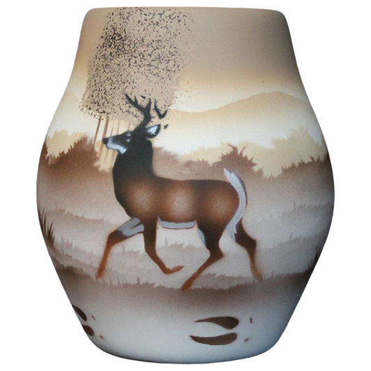 66021 Back Country Tracks Deer 4 1/2 x 5 1/2 Vase