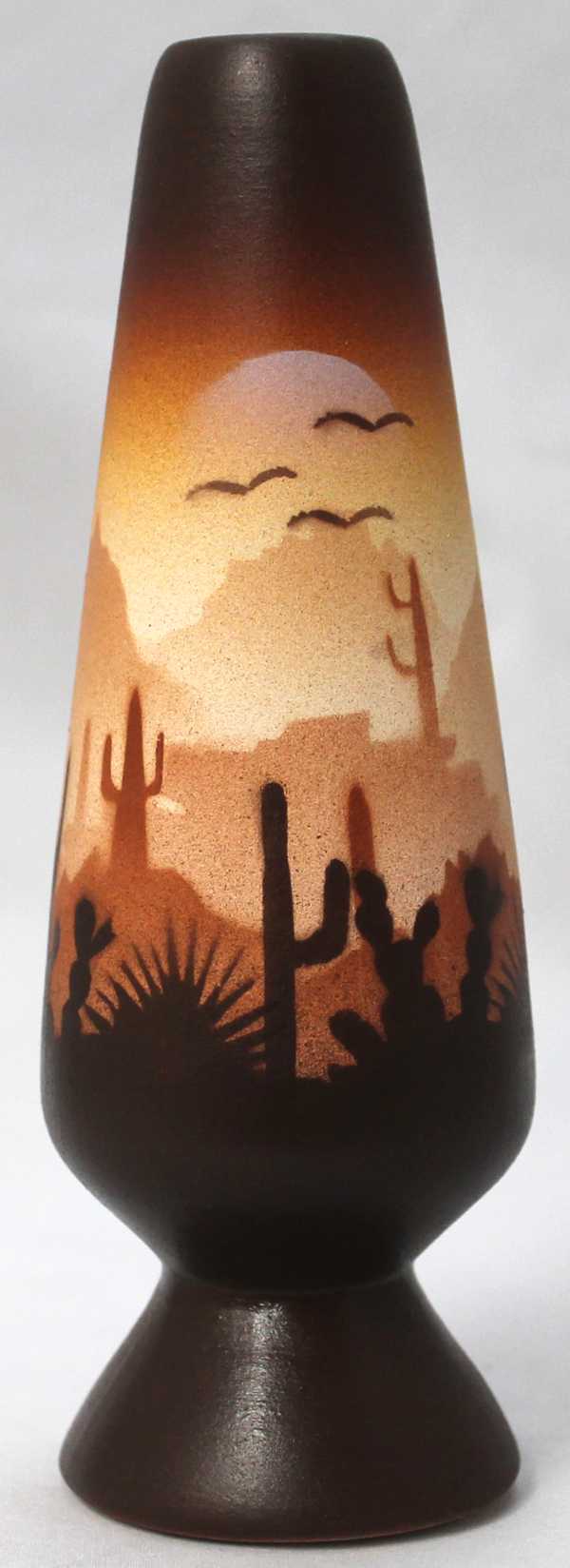 46077 Brown Sonora Desert  2 x 6 Bud Vase