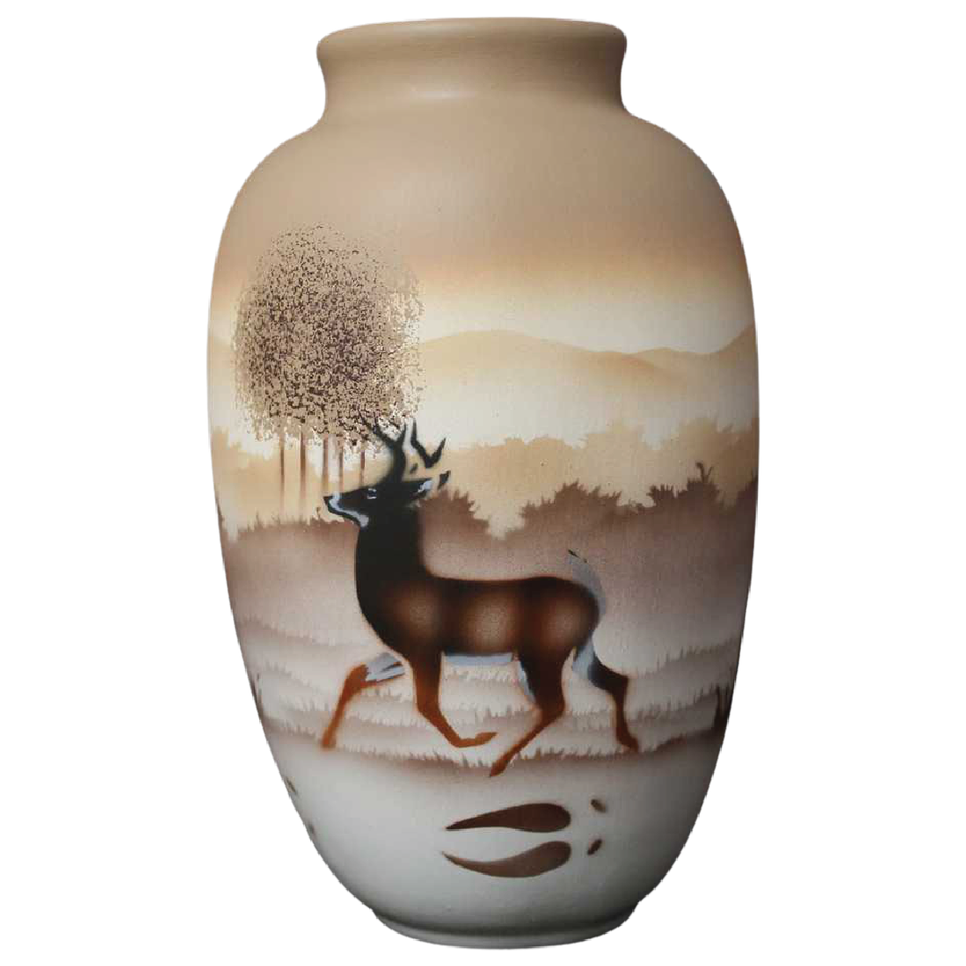 66033 Back Country Tracks Deer 6 x 10 Ginger Jar