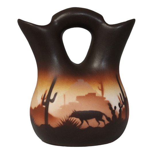 46023 Brown Sonora Desert  4 1/2 x 5 1/2 Wedding Vase