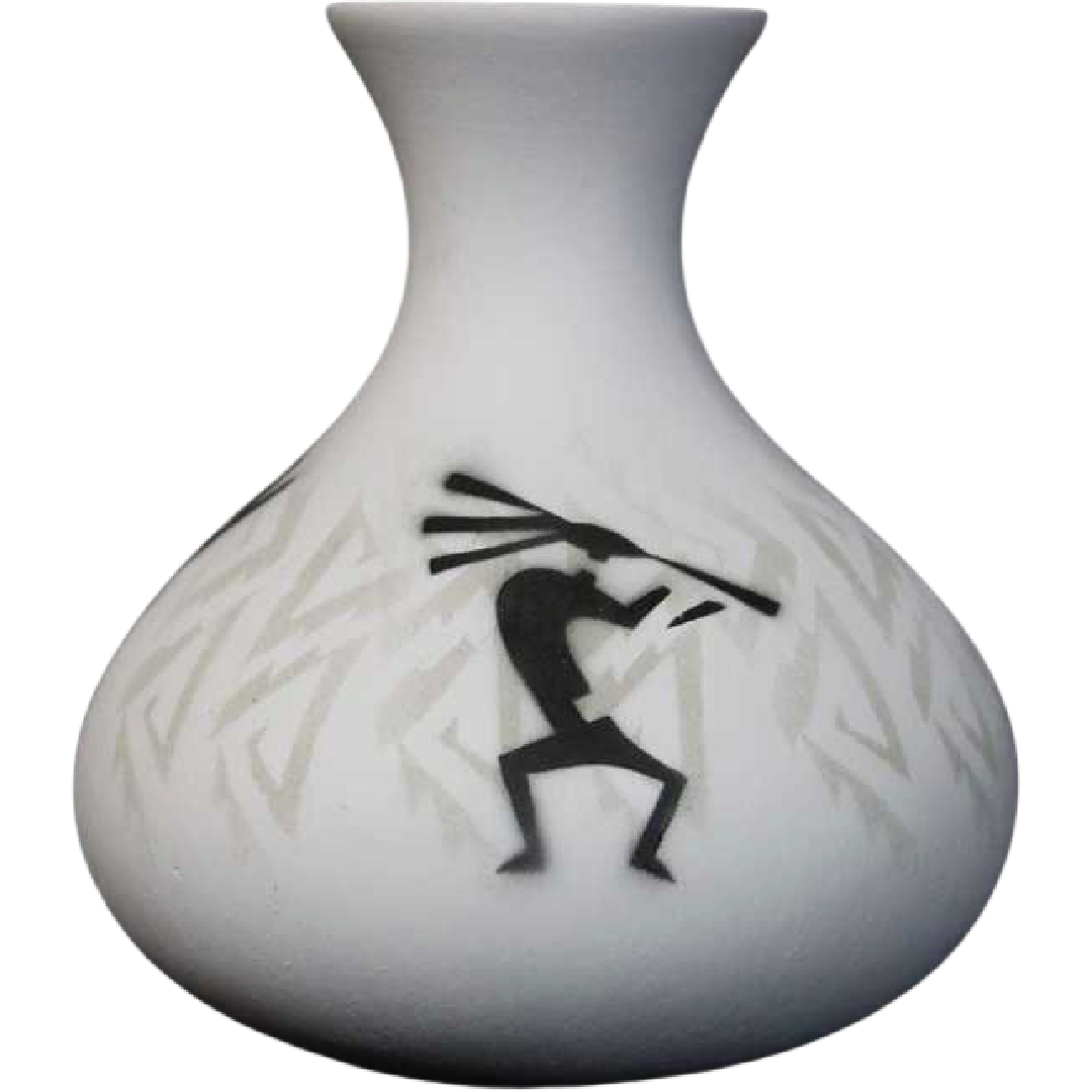 31135 Kokopelli Parade  3 1/2 x 4 1/2 Ball Vase