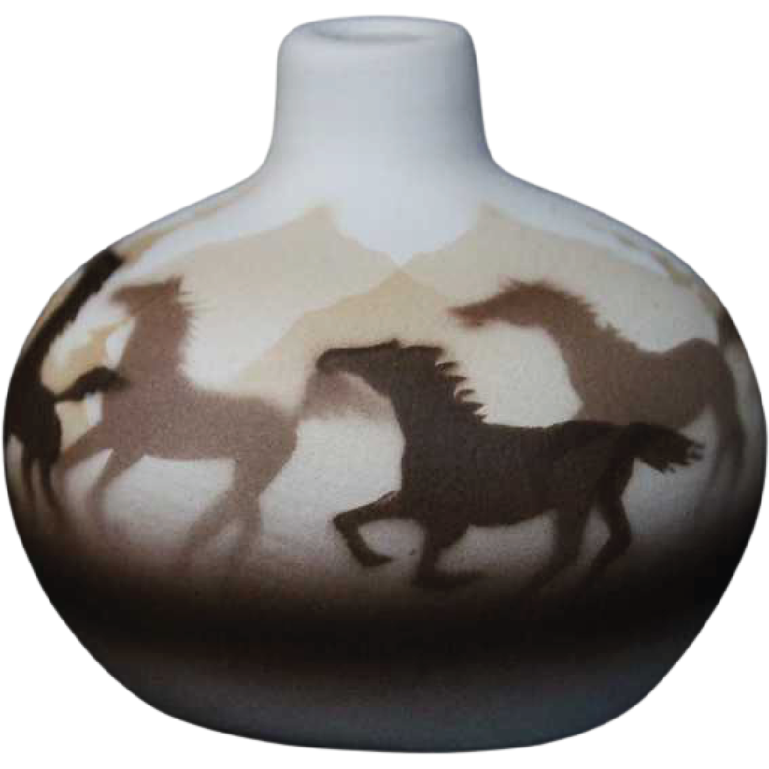 33126 Wild Horses  Mini Pot