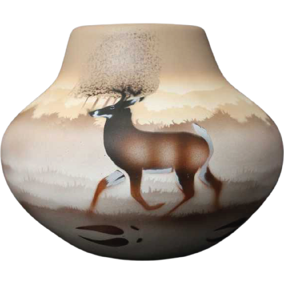 66057 Back Country Tracks Deer 7 1/2 x 6 Bowl