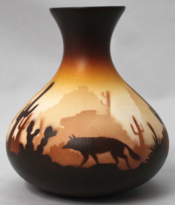 46135 Brown Sonora Desert  3 1/2 x 4 1/2 Bud Vase