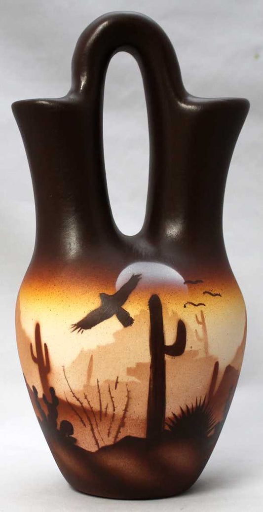 46018 Brown Sonora Desert  5 1/2 x 10 1/2 Wedding Vase