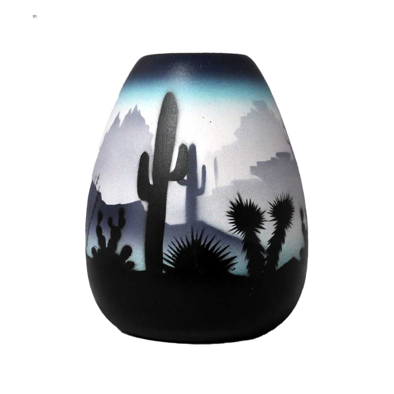 44015 Blue Sonora Desert  4 x 5 1/2 Vase