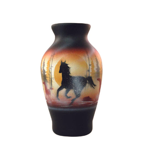 BFM5 Born Free Horses 4 x 7 Vase