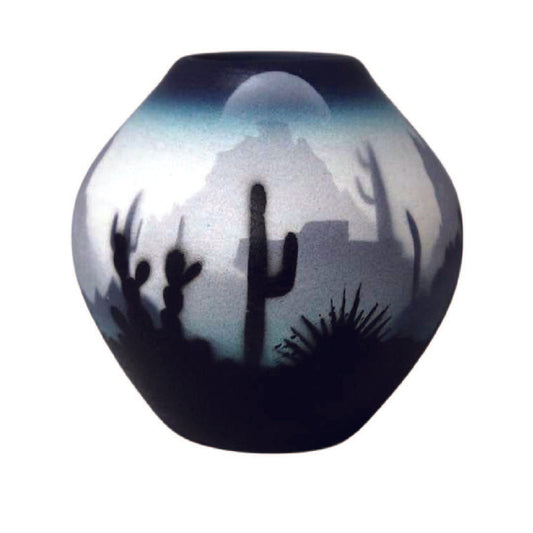 44052 Blue Sonora Desert  8 1/2 x 9 1/2 Pot